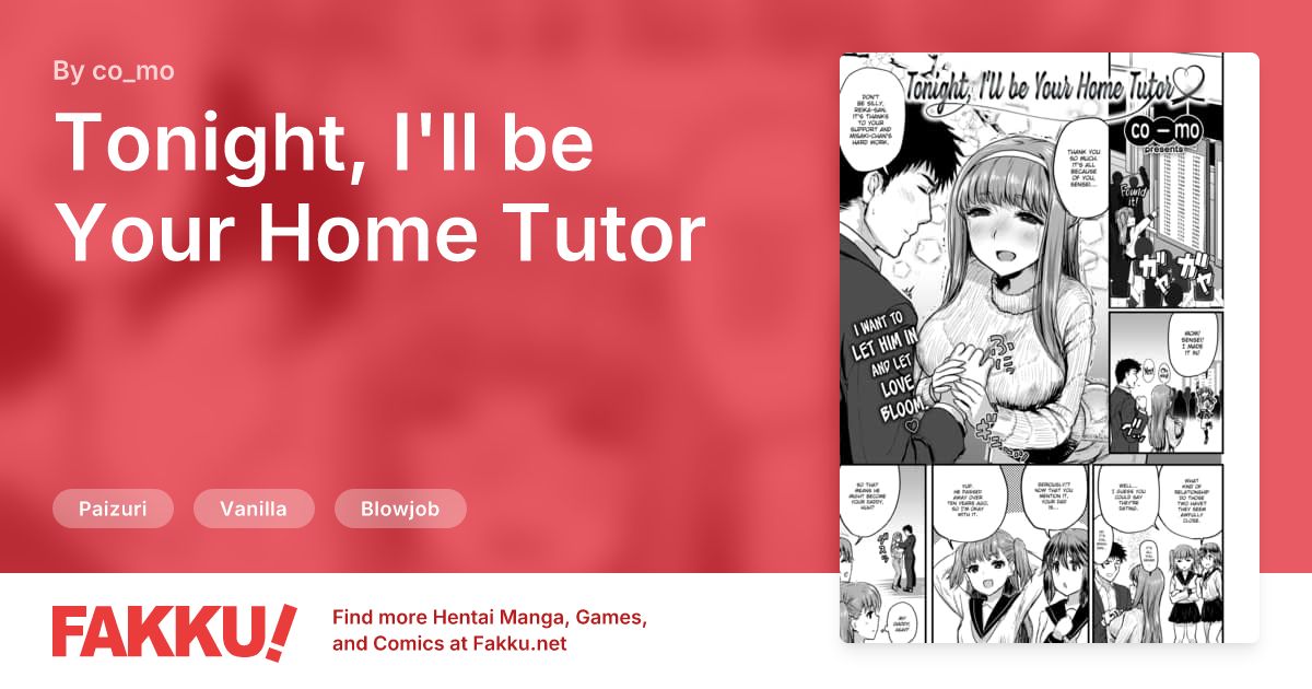 Tonight, I'll be Your Home Tutor Hentai by co_mo - FAKKU