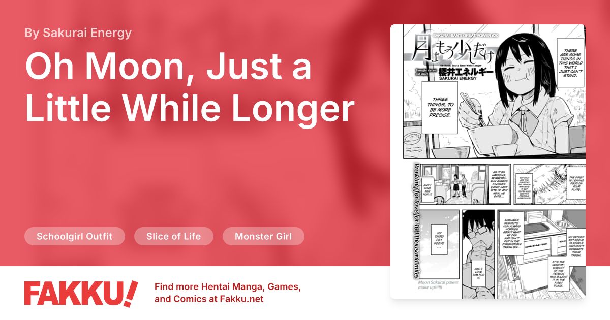 Oh Moon, Just a Little While Longer Hentai by Sakurai Energy - FAKKU
