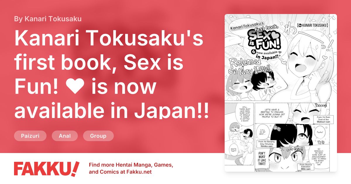 Kanari Tokusaku's first book, Sex is Fun! ❤ is now available in Japan!! Hentai by Kanari Tokusaku - FAKKU