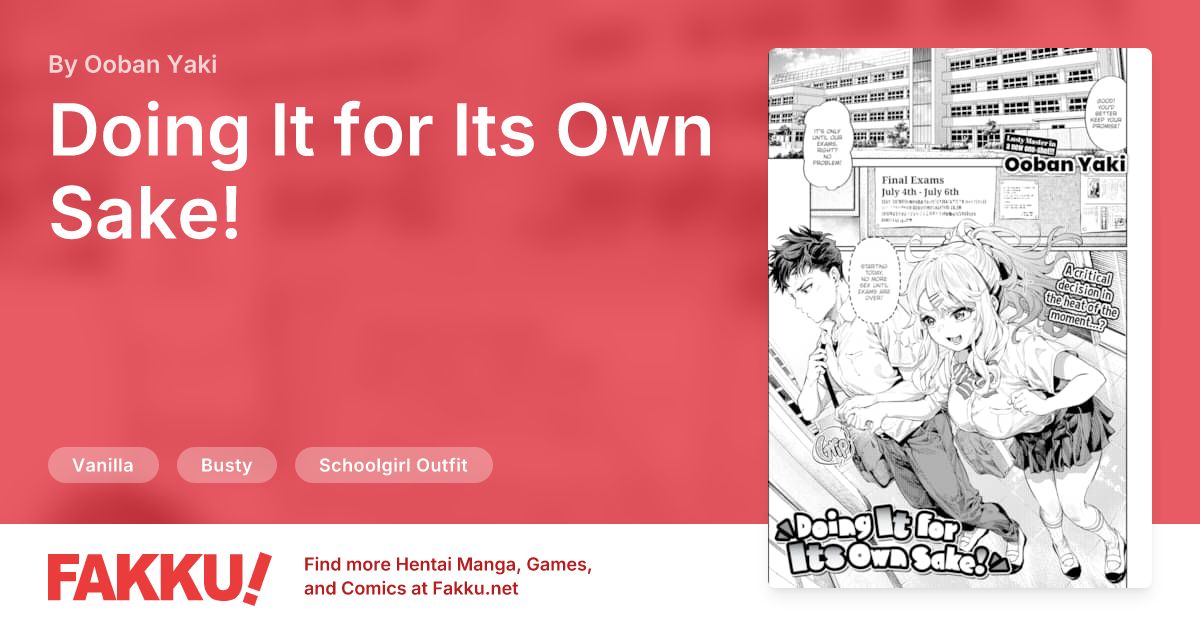Doing It for Its Own Sake! Hentai by Ooban Yaki - FAKKU