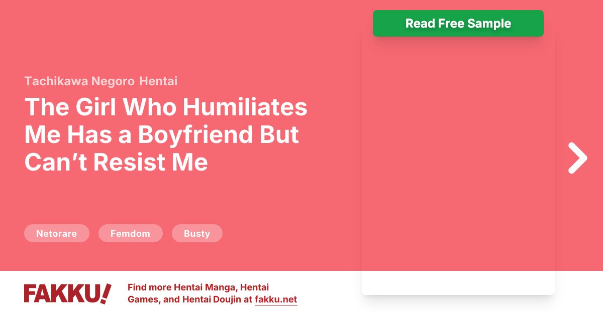  The Girl Who Humiliates Me Has a Boyfriend But Can’t Resist Me Hentai by Tachikawa Negoro - FAKKU