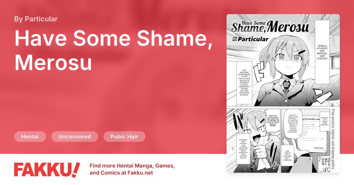 Have Some Shame, Merosu Hentai by Particular - FAKKU
