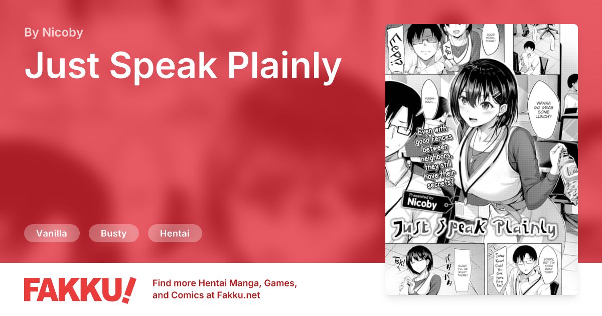  Just Speak Plainly Hentai by Nicoby - FAKKU
