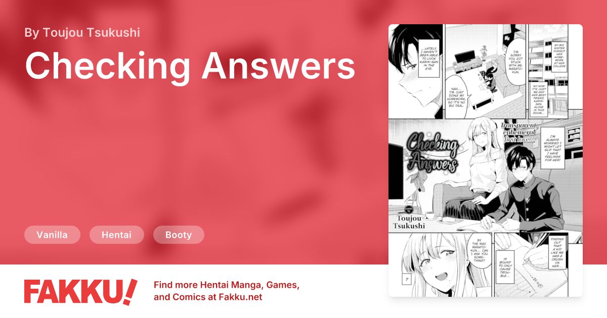 Checking Answers Hentai by Toujou Tsukushi - FAKKU