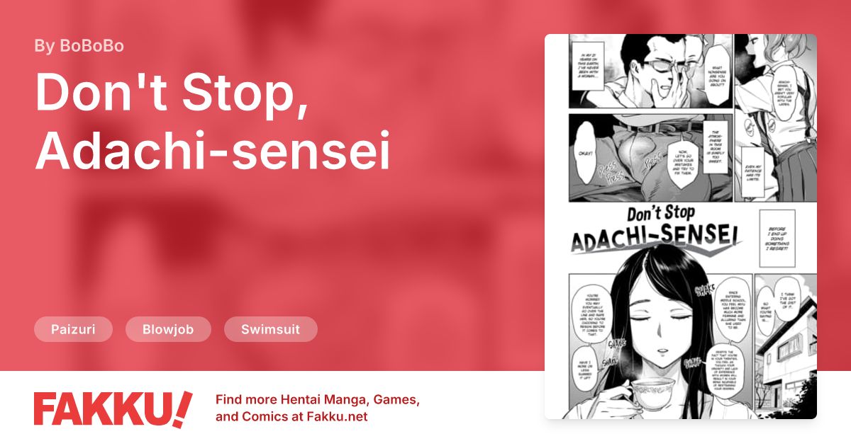 Don't Stop, Adachi-sensei Hentai by BoBoBo - FAKKU