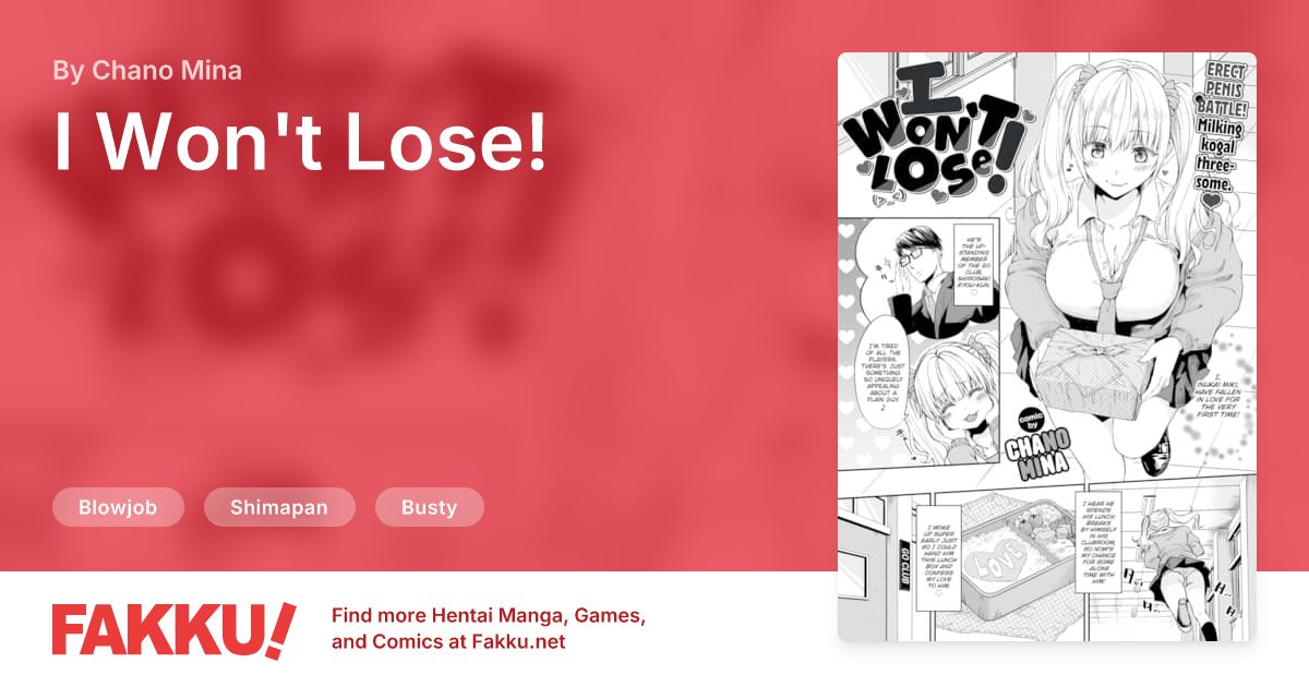 I Won't Lose! Hentai by Chano Mina - FAKKU