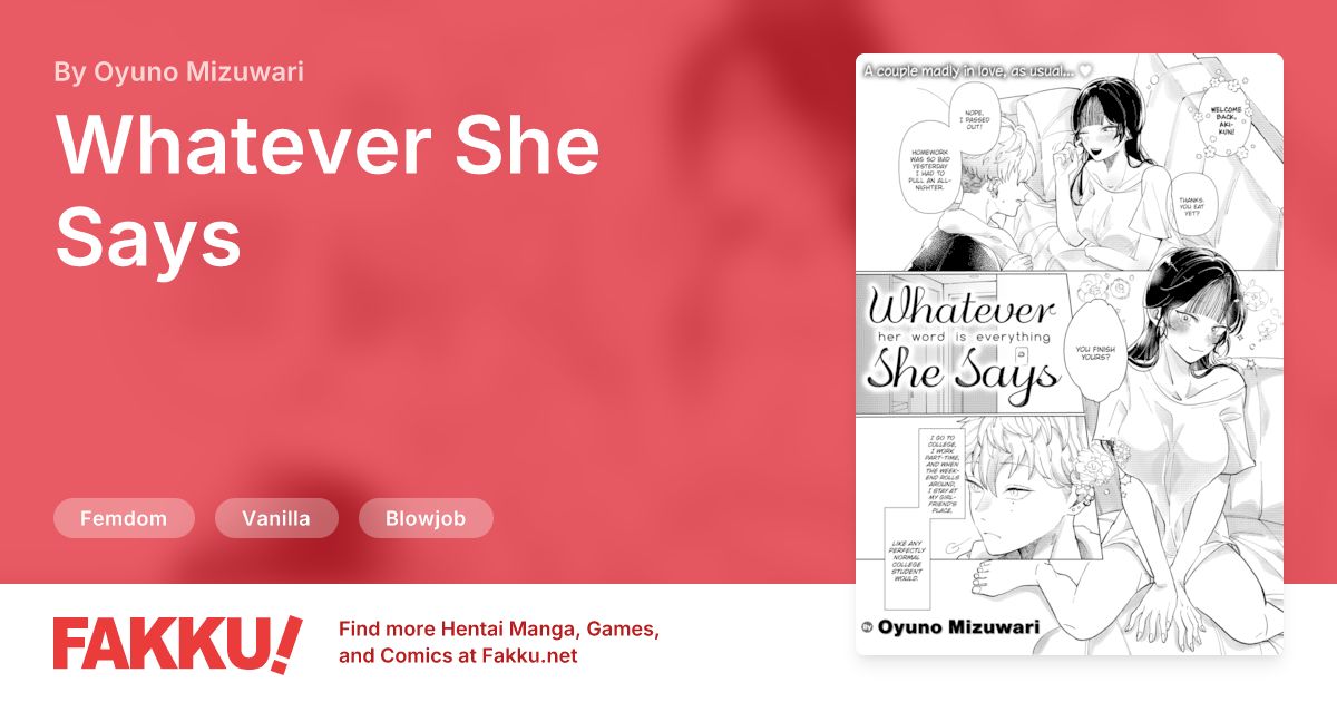 Whatever She Says Hentai by Oyuno Mizuwari - FAKKU
