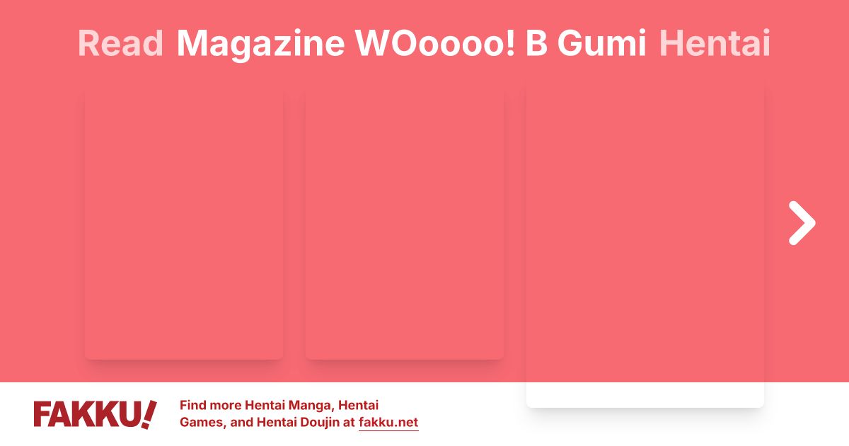 Magazine WOoooo! B Gumi Hentai - FAKKU