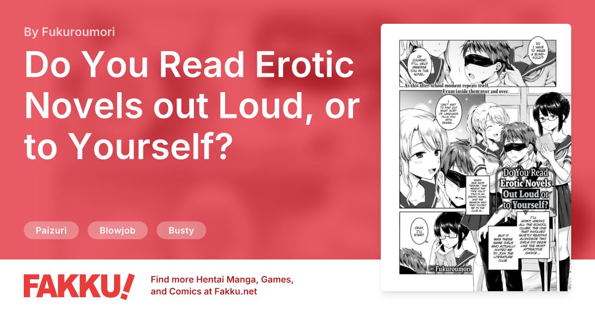 Do You Read Erotic Novels out Loud, or to Yourself? Hentai by Fukuroumori - FAKKU
