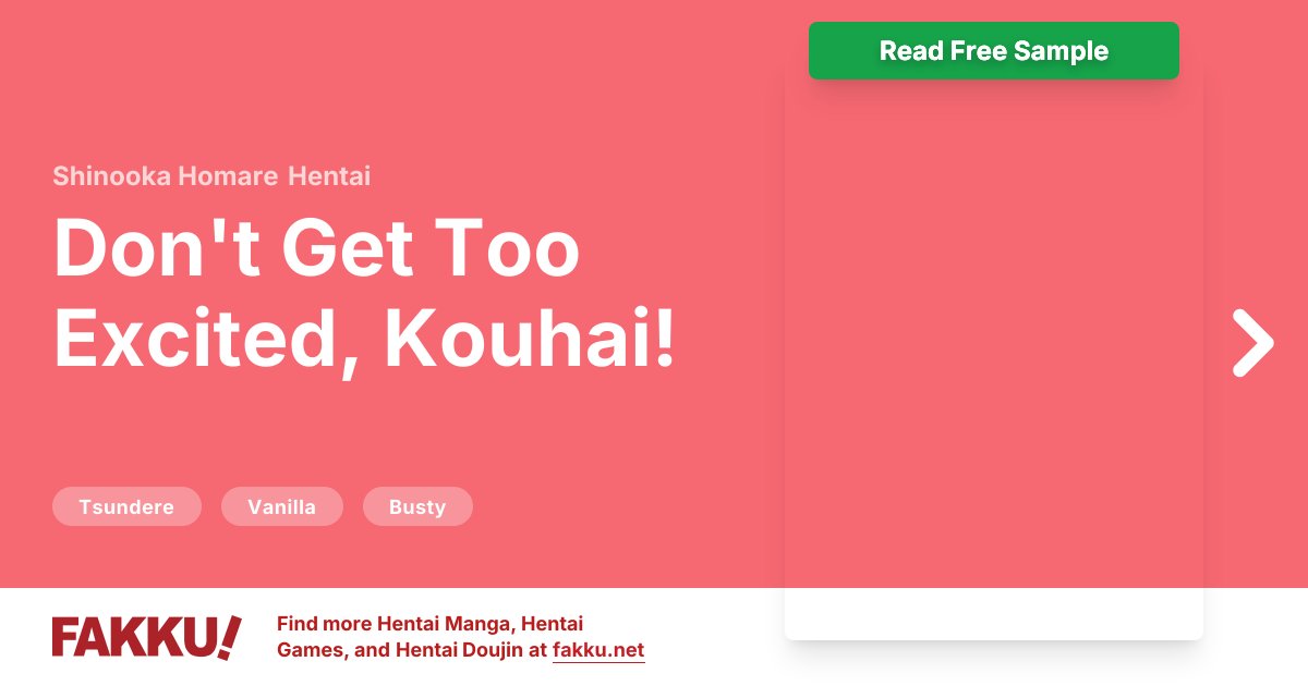  Don't Get Too Excited, Kouhai! Hentai by Shinooka Homare - FAKKU