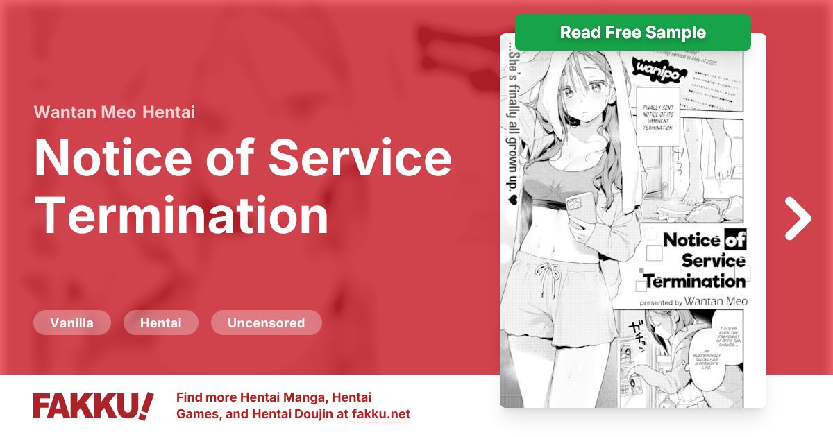  Notice of Service Termination Hentai by Wantan Meo - FAKKU
