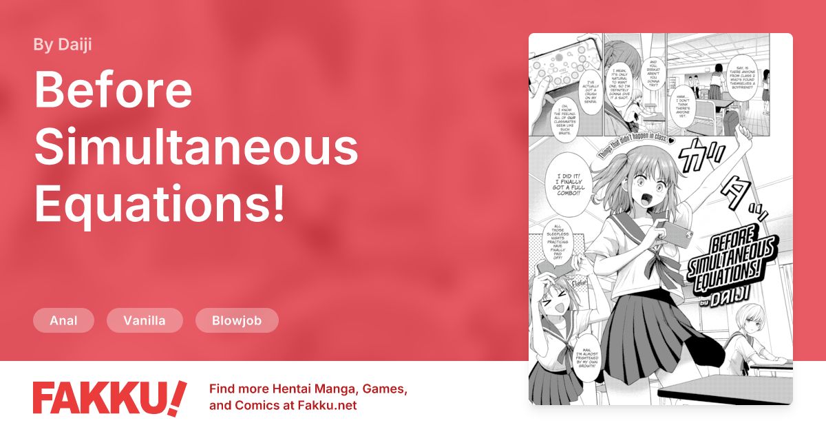 Before Simultaneous Equations! Hentai by Daiji - FAKKU