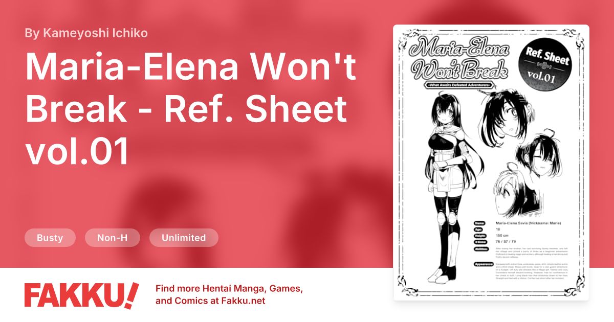 Maria-Elena Won't Break - Ref. Sheet vol.01 Hentai by Kameyoshi Ichiko - FAKKU