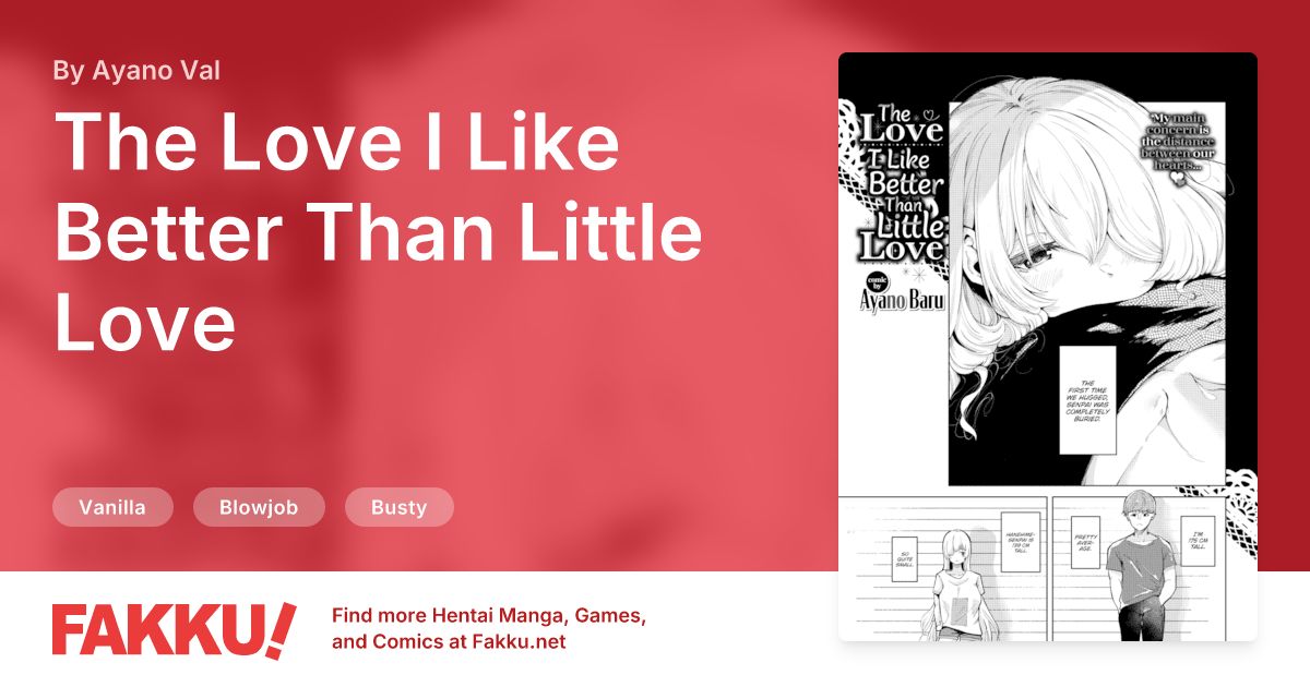 The Love I Like Better Than Little Love Hentai by Ayano Val - FAKKU
