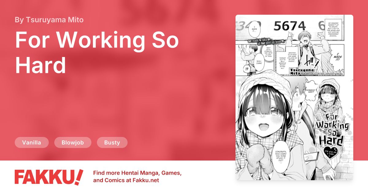 For Working So Hard Hentai by Tsuruyama Mito - FAKKU