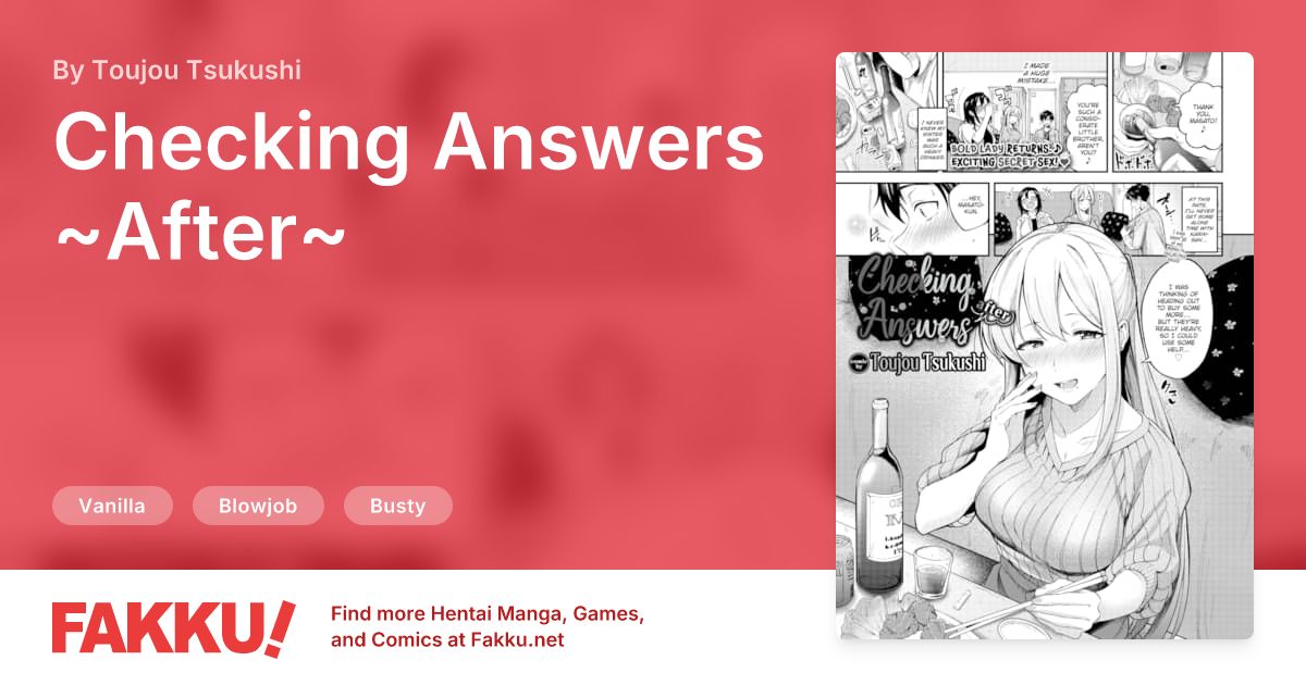 Checking Answers ~After~ Hentai by Toujou Tsukushi - FAKKU