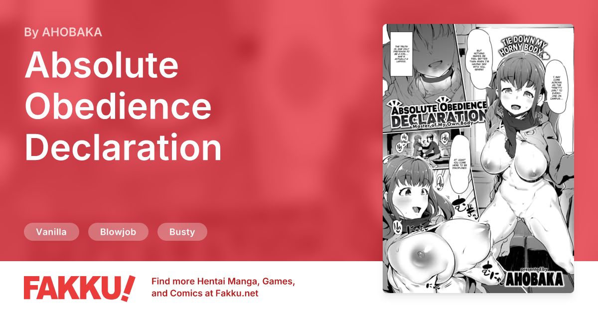 Absolute Obedience Declaration Hentai by AHOBAKA - FAKKU