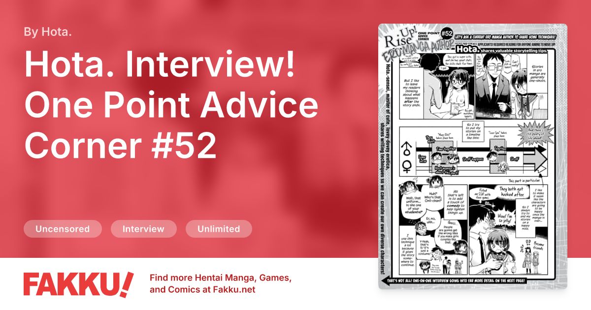 Hota. Interview! One Point Advice Corner #52 Hentai by Hota. - FAKKU
