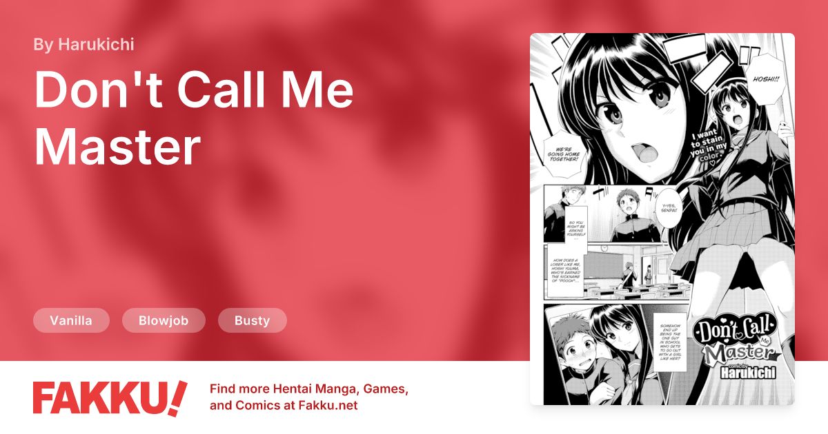 Don't Call Me Master Hentai by Harukichi - FAKKU