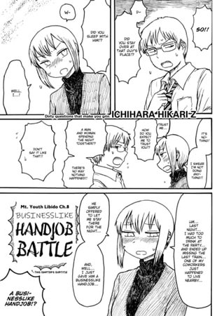 Mt. Youth Libido ~Businesslike Handjob Battle~ Hentai Cover Image