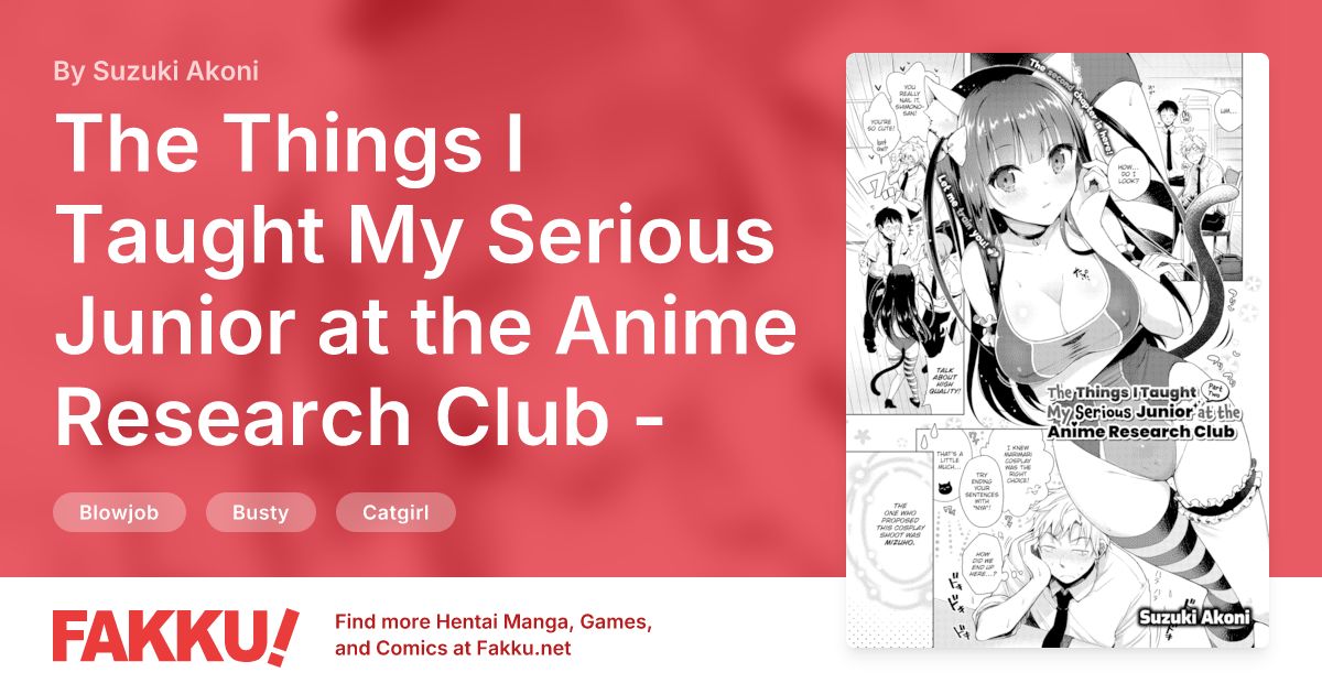 The Things I Taught My Serious Junior at the Anime Research Club - Part 2 Hentai by Suzuki Akoni - FAKKU