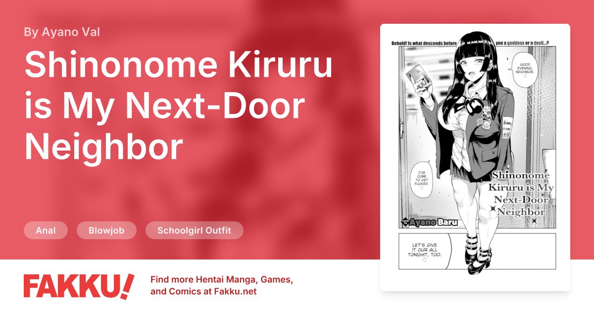 Shinonome Kiruru is My Next-Door Neighbor Hentai by Ayano Val - FAKKU