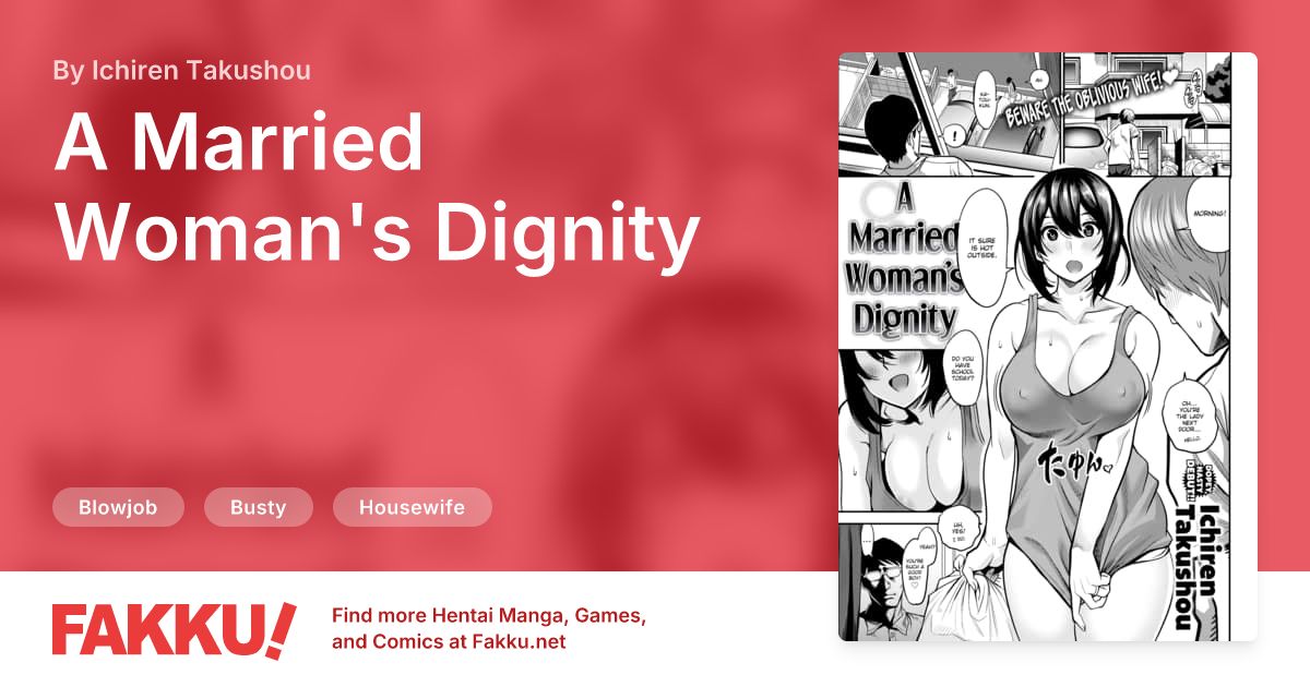 A Married Woman's Dignity Hentai by Ichiren Takushou - FAKKU