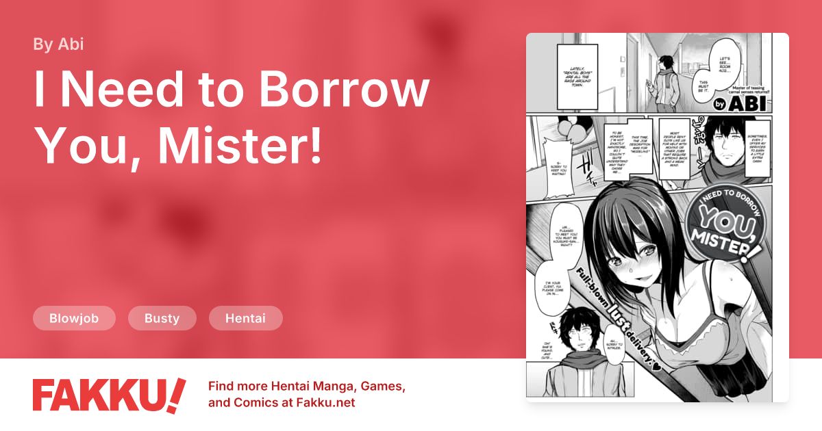 I Need to Borrow You, Mister! Hentai by Abi - FAKKU
