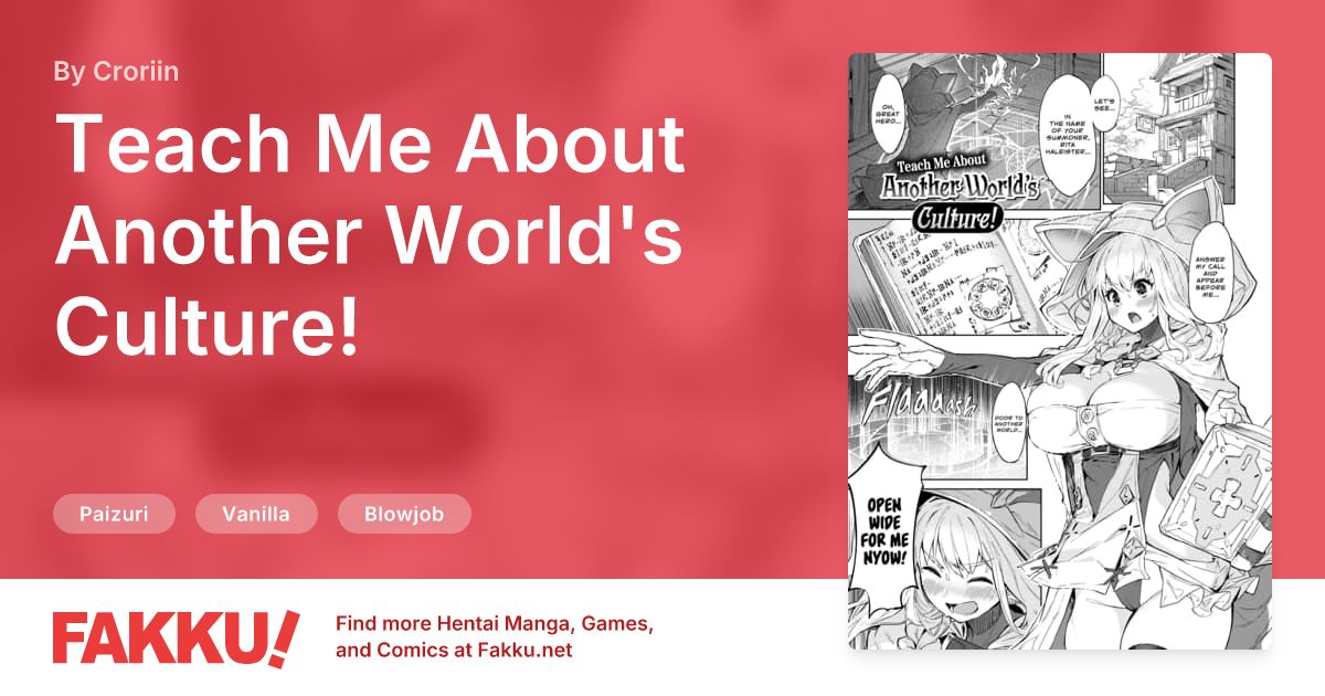 Teach Me About Another World's Culture! Hentai by Croriin - FAKKU