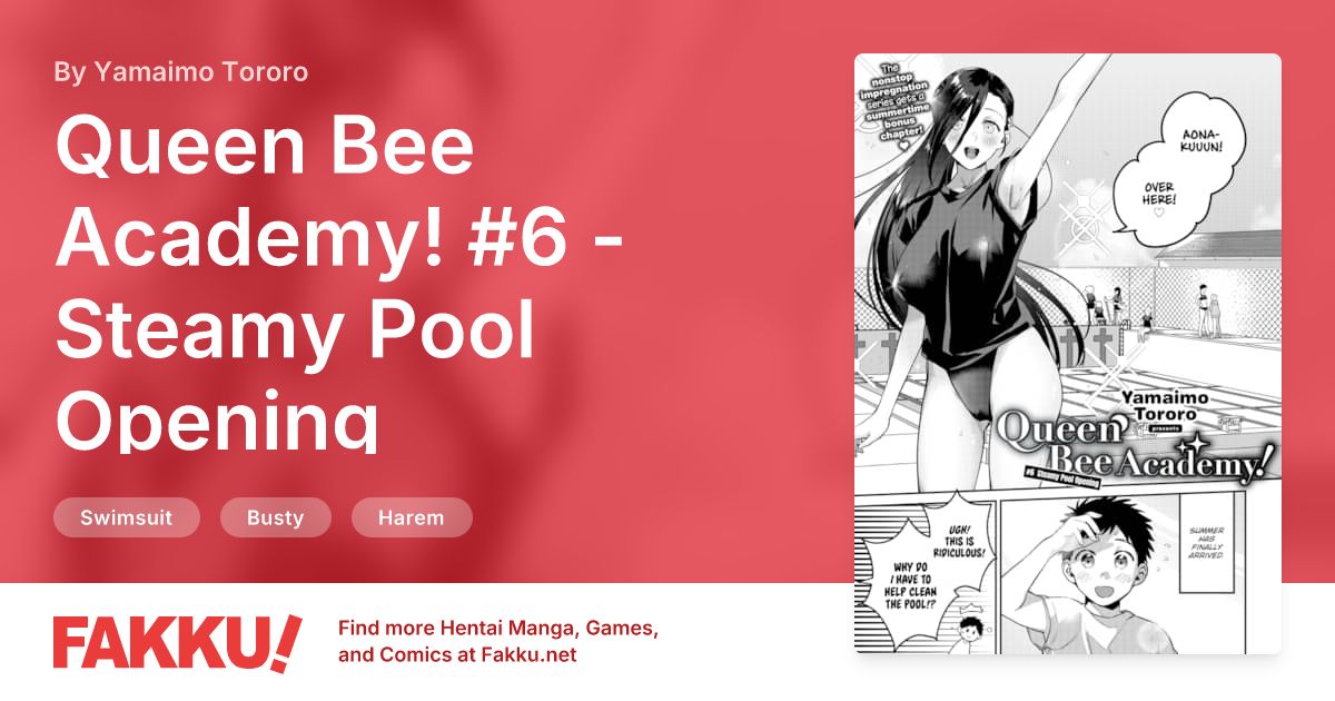 Queen Bee Academy! #6 - Steamy Pool Opening Hentai by Yamaimo Tororo - FAKKU