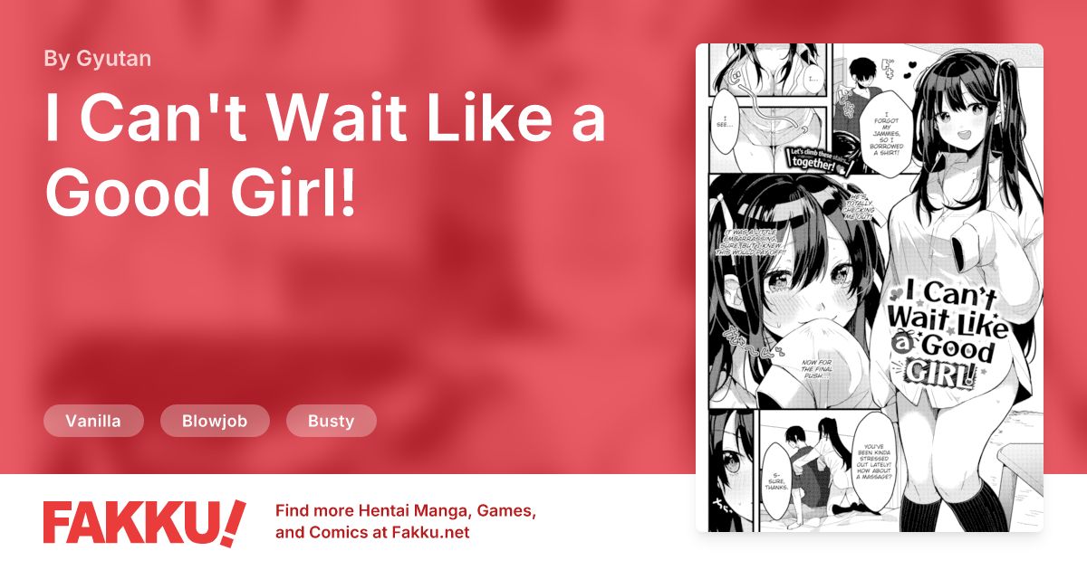  I Can't Wait Like a Good Girl! Hentai by Gyutan - FAKKU