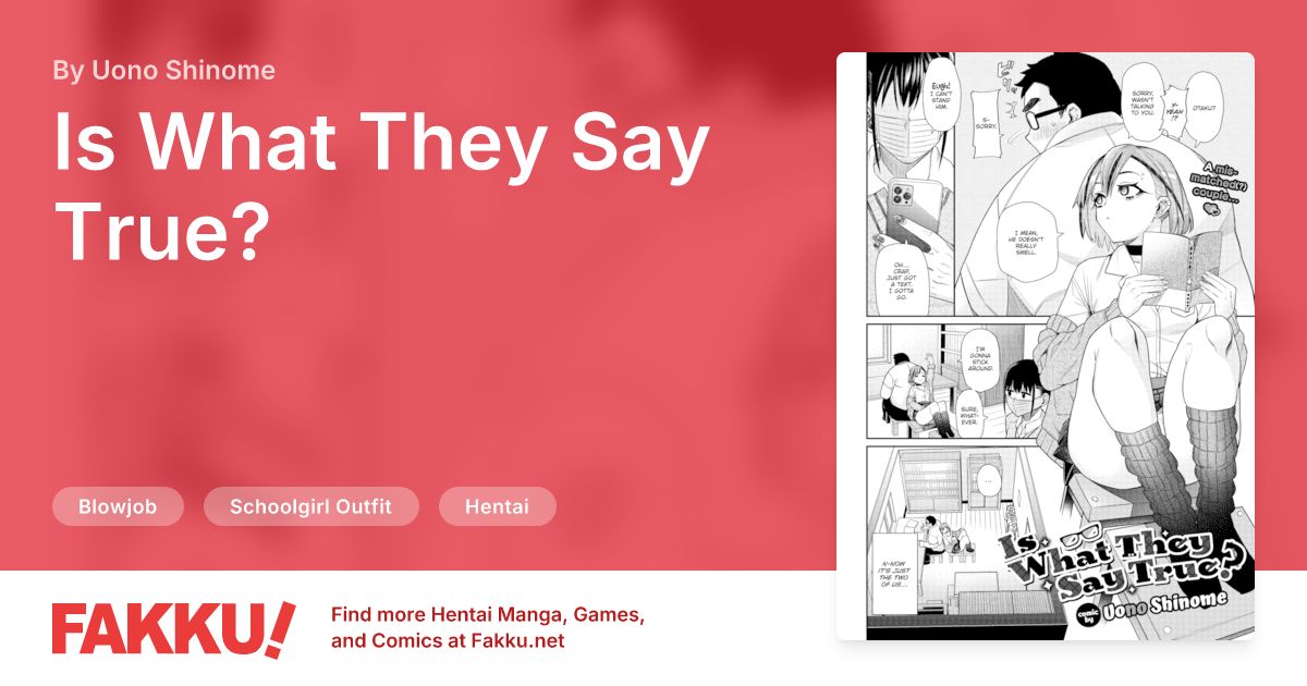Is What They Say True? Hentai by Uono Shinome - FAKKU