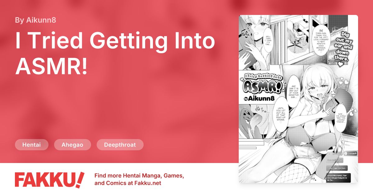 I Tried Getting Into ASMR! Hentai by Aikunn8 - FAKKU
