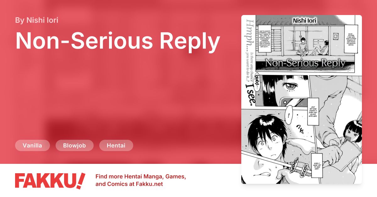 Non-Serious Reply Hentai by Nishi Iori - FAKKU