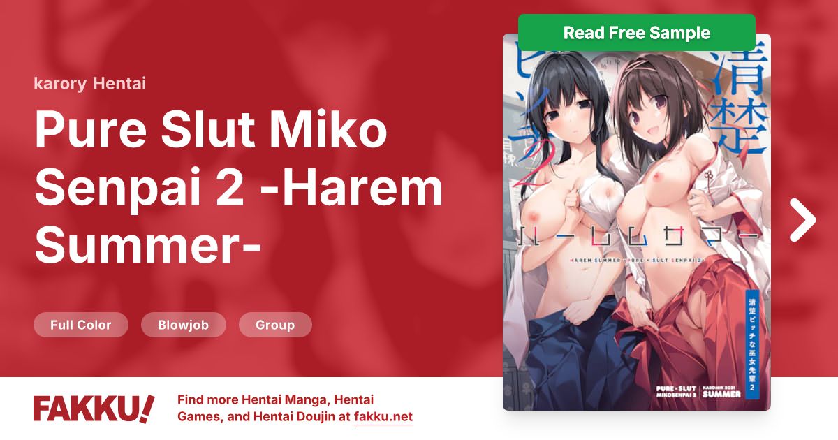 Pure Slut Miko Senpai 2 -Harem Summer- Hentai by karory - FAKKU