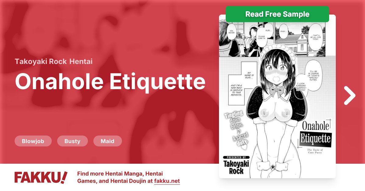  Onahole Etiquette Hentai by Takoyaki Rock - FAKKU