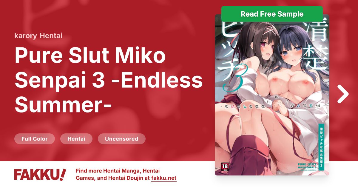 Pure Slut Miko Senpai 3 -Endless Summer- Hentai by karory - FAKKU