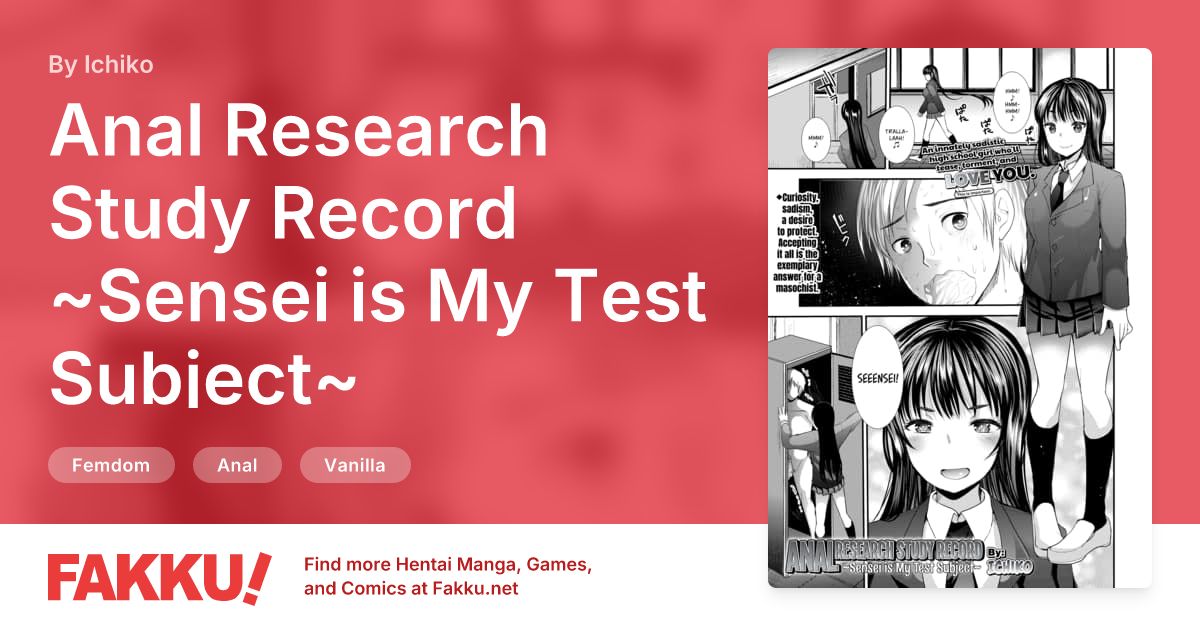  Anal Research Study Record ~Sensei is My Test Subject~ Hentai by Kameyoshi Ichiko, Ichiko - FAKKU