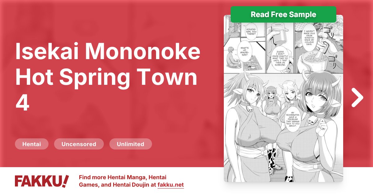  Isekai Mononoke Hot Spring Town 4 Hentai - FAKKU