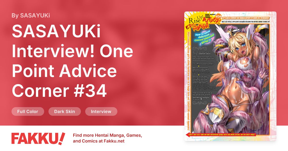 SASAYUKi Interview! One Point Advice Corner #34 Hentai by SASAYUKi - FAKKU