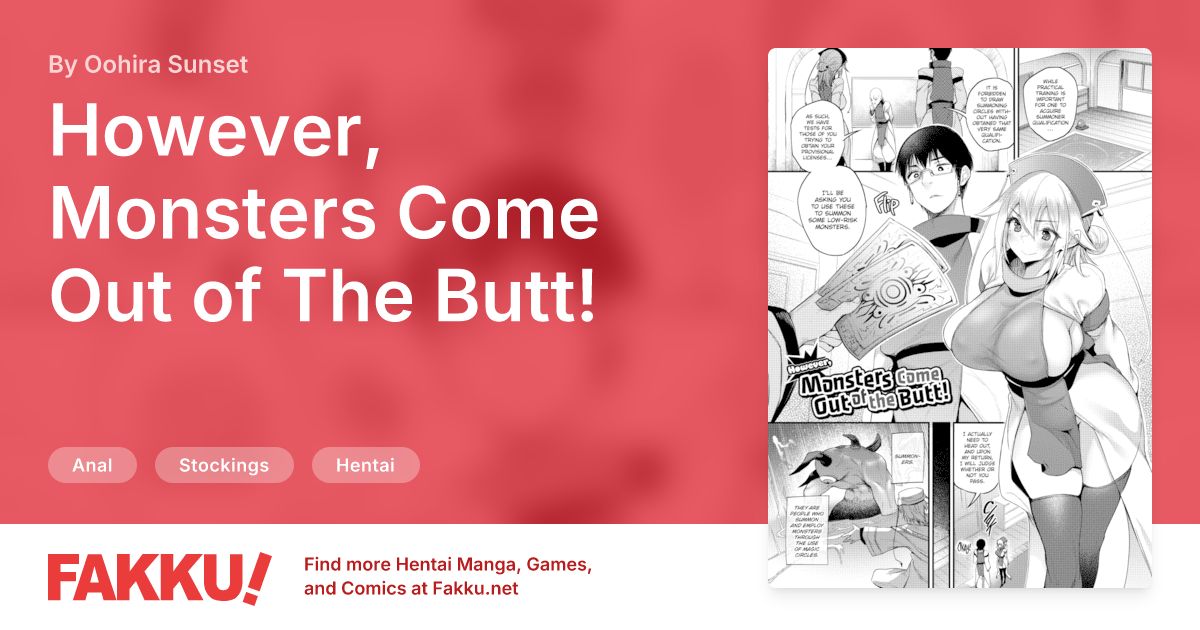 However, Monsters Come Out of The Butt! Hentai by Oohira Sunset - FAKKU