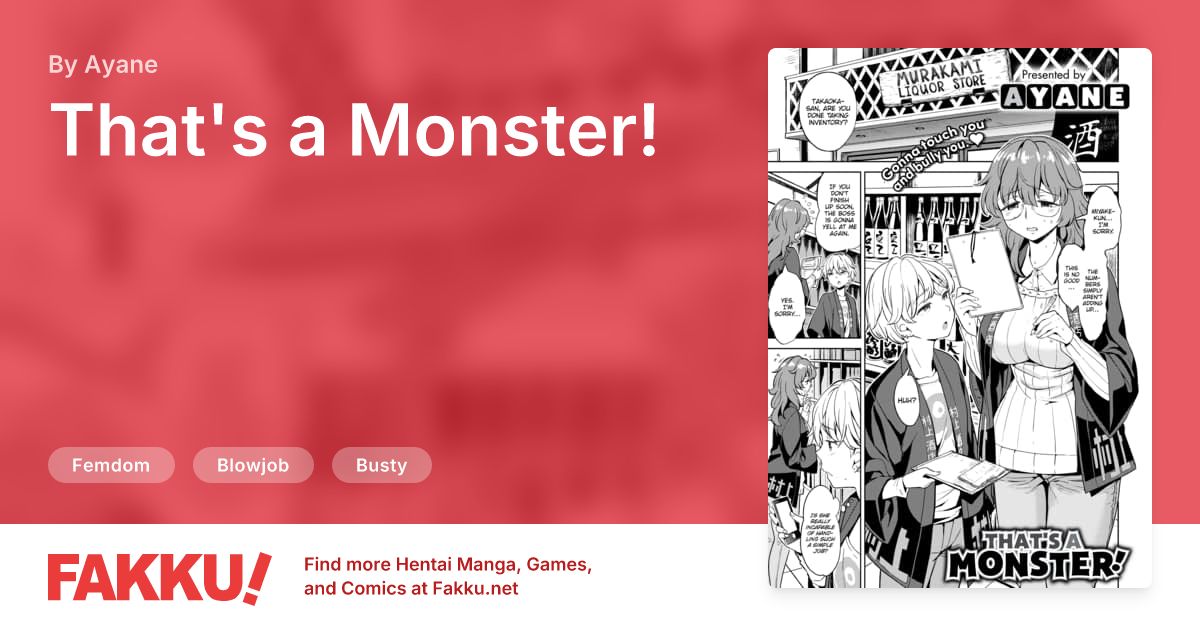 That's a Monster! Hentai by Ayane - FAKKU