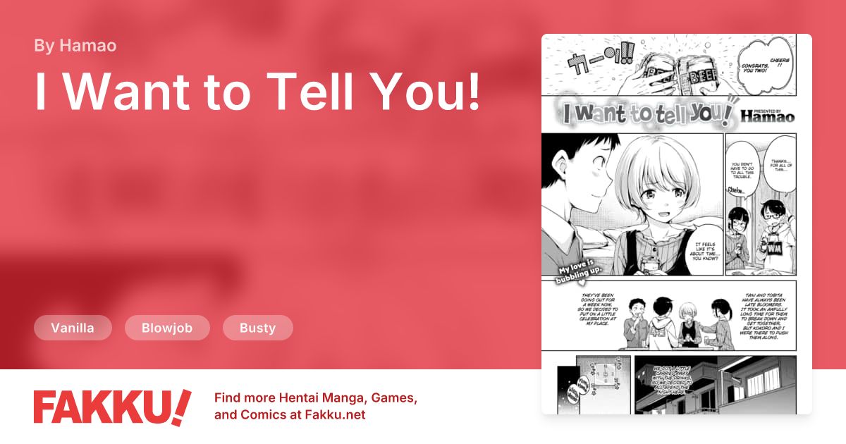 I Want to Tell You! Hentai by Hamao - FAKKU