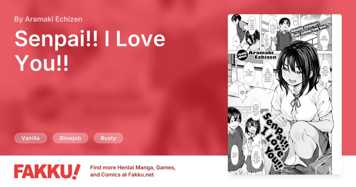 Senpai!! I Love You!! Hentai by Aramaki Echizen - FAKKU